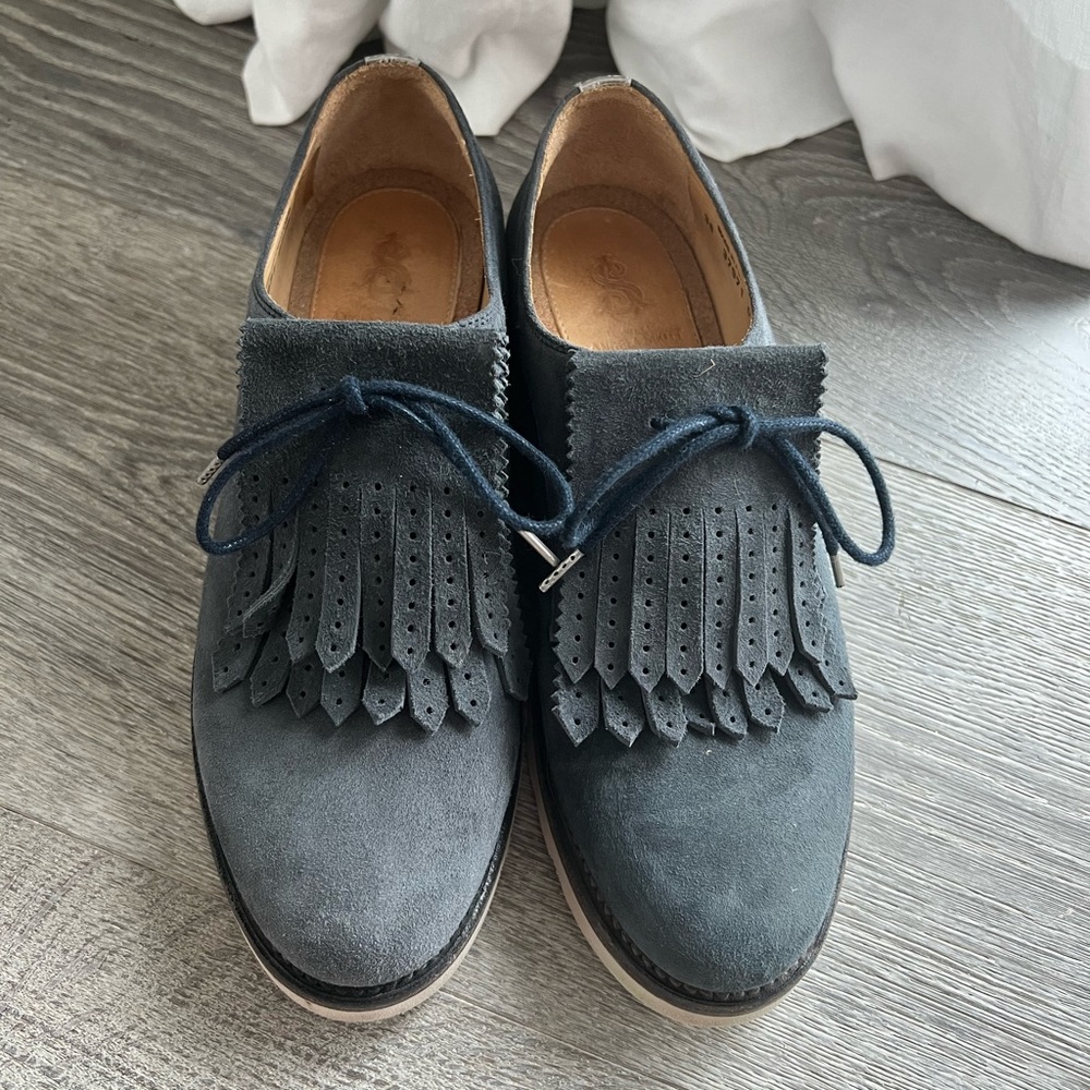 The Office of Angela Scott suede oxfords